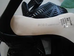 BCBG 真品 (全新)  黑色優質簍空 高跟腳踝鞋  38號.