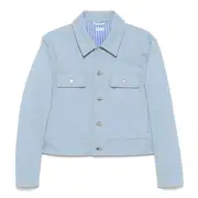 [Thom Browne] Contrast Stitch Denim Backstrap Utility Jacket Men