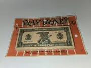 Vintage Watkins Strathmore Play Money NOS $1 Paper Money Carded