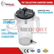 Fat Collection Canister / Jar For Liposuction 2000ml REUSABLE