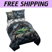 Kids' Monster Jam Full Bed Set - Fade Resistant & Easy Care Microfiber Comfort
