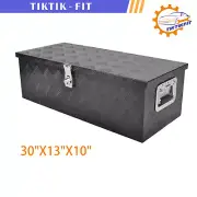 Aluminum 30"X13"X10" Trailer Pickup Truck Bed Tool Box Underbody Storage Black