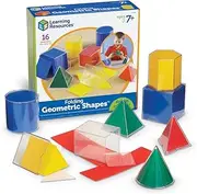 Learning Resources Folding Geometric Shapes, Geometry Accessories, Teacher Aids, Math Helper, 16-Piece Set, Ages 7+
