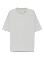 [Kaptain Sunshine] stripe jersey T-shirt 40 Grey