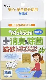 Manachi Cat Litter Disinfecting Deodorizing, Unscented, 0.4 oz (10 g) x 12 Packs