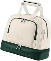 Perfeclan Golf Handle Bag with Shoe Compartment Tote Large Capacity Front Zipper Pocket Handbag Duffle Handle Bag for Sports Adults, Green