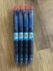 Pilot BEGREEN B2P( BOTTLE 2 PEN )Rollerball 0.7mm Gel Pens, RED (PKT 4)BRAND NEW