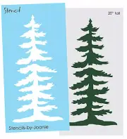 20" Pine Tree Joanie Stencil Rustic Mountain Lodge Home Decor Cabin Outdoor Sign