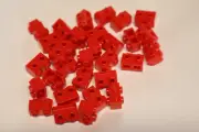 15 Lego Red, Brick, Modified 1 x 2 with Studs on 1 Side inv 290