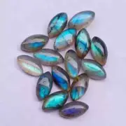 AAA+ Natural Labradorite Cabochon Marquise Shape Loose Gemstone