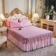 Bed Valance Skirt 3 PCS Bed Skirt Super Soft Warm Bedding Set Bed Cover Skirt 120X200CM,150X200CM Bed Skirt Wrap Bed Sheet Mattress Cover