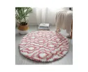 Tie Dye Round Rugs Super Soft Shaggy Pile Kids Bedroom Area Rugs Geometric Round Rugs - Non-Slip Home Decor Cute Teen Room Rugs-White and red