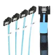 PCIE Slimline Mini SAS MCIO SFF-8654 38P to 4X SATA left angle Hard Drive Cable