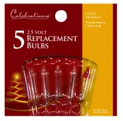 Celebrations Mini Incandescent Replacement Bulb Clear 5 Lights Pack Of 25