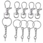 50 Pieces Metal Swivel Clasps Lanyard Snap Hook Lobster Claw Clasp and Key