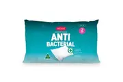 2PK Tontine Anti-Bacterial Medium Sleeping Pillow Cushion Home Bedding White