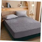Solid Flannel Plush Bedding Fitted Sheet,Velvety Soft Heavyweight Non-Slip