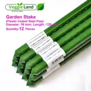 12 pcs 16mm X 120cm Garden Stakes ( Plastic Coated Steel Pipes )