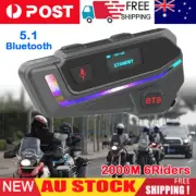 2000M Motorcycle Helmet Headset Intercoms GPS Playback Bluetooth 5.1 Headphone