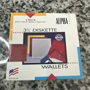Vintage Alpha 4 Pack 3 1/2 Diskette Wallets