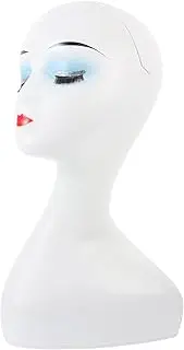 SHERCHPRY Wig Holder Head Wig Head Stand Synthetic Mannequins Head Display Styling Caps Holder Hairdressing Fake Mannequin Heads Lace Wig Stand Hat Hair Model Storage Real Plastic