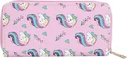 [OATIPHO] Unicorn Long Wallet Cash Compartments Women's Wallet Small Women Girl Wallet Fashionable Zippered Purse