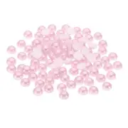500Pcs Flatback Pearls Beads, 10mm Flatback Pearls, Light Pink