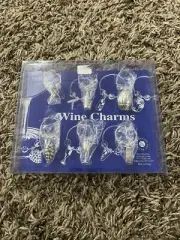 Godinger Silver Art Wine Charms, Set of 6, New in Sealed Box