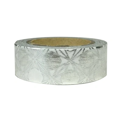 Washi Tapes Decorative Masking Tapes, Silver Geometrics