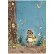 Coming Soon - Stamperia Rice Paper Sheet A4 - Hidden Grove - Mr. Frog, DFSA41013