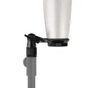 Geekria Microphone Stand Mount for 22mm / 0.9in Threads Microphones (Black)