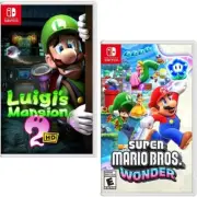 Luigi's Mansion 2 HD + Super Mario Bros. Wonder Switch New Game Bundle ON HAND