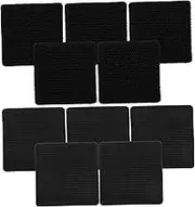Generic 10sets Foot Pads Car Mats Area Rugs Tape Mat Tape Car Liner Adhesive Carpet Grippers for Hardwood Floors Carpet Stickers Hook Double Sided Nylon Hot Melt Adhesive Black