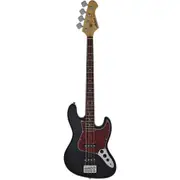 Aria STB-JB Series Electric Bass Guitar Black Tortoise Shell Pickguard