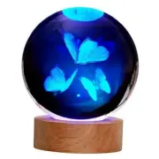 Butterfly Gifts for Women, Large 3D Butterfly Lamp, Crystal 3 Butterflies