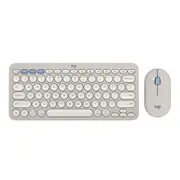 Logitech K380S Pebble 2 Combo Wireless Keyboard & Mouse (Tonal Sand)