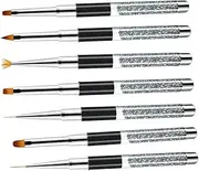 OATIPHO 7pcs Nail Art Brush Kit with Drill Handle Lightweight Nail Painting Tools for Professional and Home Use present for Women and Includes Unique Brushes