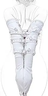 ZJPOJPH Leather straitjacket sex arm restraints handcuffs lock BDSM bondage bag costume sex handcuffs bondage sex toys for women couples