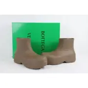 Bottega Veneta Q:4 / Puddle Ankle Boot Matt Rubber Jute Brown BNWB 41