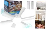 Socket Ceiling Fan with Light and Remote Control, 17.8 inch Small Fan Light