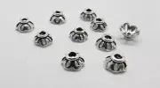 20 Pieces 925 Sterling Silver Bali Beads Caps 6.5 mm Round Silver Caps