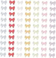 70pcs Bowknot Shape Ornaments for DIY Crafts Phone Case Decor Hairpin Making Lightweight and Durable Design for Customizing Accessories and Projects