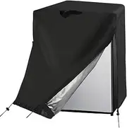 Refrigerator Cover - Waterproof Fridge Dust Protection Cover | Double Zipper and Adjustable Drawstring Attached Fabric for Home Appliance Upright Freezer