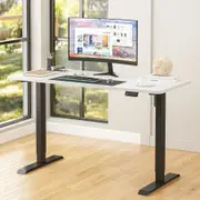 Advwin Electric Standing Desk Height Adjustable Sit Stand Desk with Memory Lifting 120cm White & Black