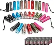 EverBrite 30-Pack Mini Flashlight Set, Aluminum LED Handheld Torches with Lanyard, Assorted Colors, 90 Batteries Included for EDC, Party Favors, Night Reading, Camping, Power Outage, Emergency