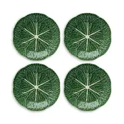 Bordallo Pinheiro Cabbage Dessert Plate, Set of 4
