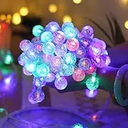 Globe Fairy String Lights USB Powered, 10Meter 80LED String Lights Outdoor, 8 Modes Waterproof Twinkle Lights with Timer for Bedroom Christmas Wedding Garden Party Decoration -MUL-Color