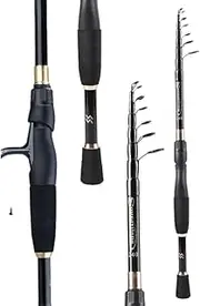 LLEIIshen Telescopic Fishing Combo 1.8m 2.1m 2.4m Carbon Fiber Rod and 5.5:1 13+1BB Spinning Fishing Reel Fishing Kit Pesca/1612