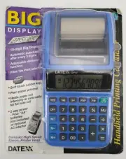 Calculator Handheld Portable Business Printing Datexx DP-10 Big Display