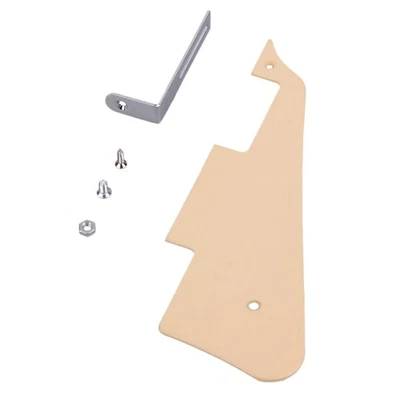 3X(Guitar Pickguard Cream Single Ply Guard Plate Pickguard for LP Guitar3599
